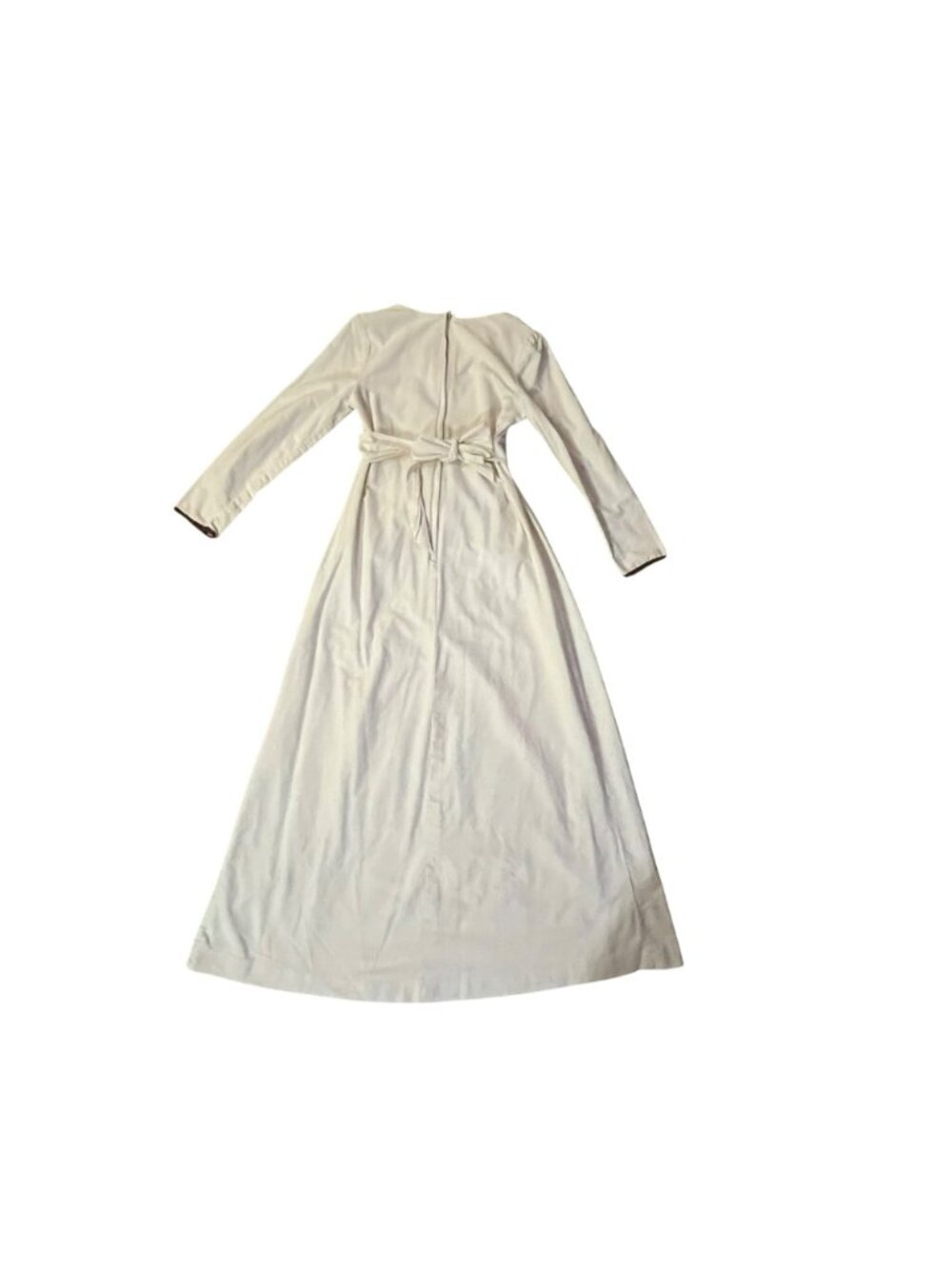 Vintage Prairie Maxi Dress Used Womens Small Cream Brown Boho - Picture 4 of 16